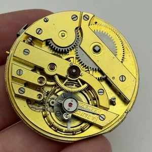 45mm Interesting Vintage Swiss Balance Ok Hunter Pocket Watch Movement PARTS - Picture 1 of 19