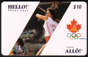 $10. Tarjeta telefónica usada Olympics Javelin 1996 - Imagen 1 de 1
