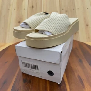 Athlefit Women Platform Wedge Sandals Open Toe Slip On Slide Sandals Shoe Sz 8.5 - Picture 1 of 12
