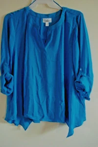 Blusa de Damas Talla 2X Azul Danubio Simply Emma - Imagen 1 de 2