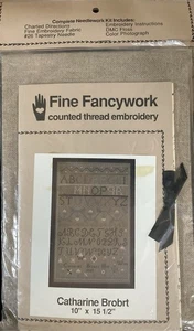 Fine Fancywork Counted Thread Embroidery Chart Kit Catharine Brobrt Sampler New - Picture 1 of 2