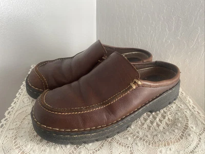 Vintage Women’s Faded Glory Size 8 Brown Mules Clog Wedge Shoes Y2K 90's - Image 1 of 4