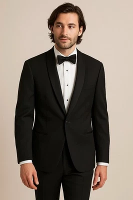 JCrew Ludlow 40R Tuxedo Jacket Black Wool Shawl Collar Tollegno 1900 Ita G2U - Image 1 of 4