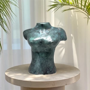 Vintage Hollow Bronze Woman Torso Bust Sculpture - Bild 1 von 6