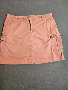 LEE Skort Mujer 10 Mediano Salmón/Rosa Tiro Medio Calzoncillos Adjuntos Bolsillos Carga - Imagen 1 de 9