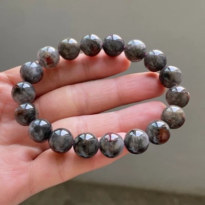 11mm Natural Auralite 23 Crystal Quartz Beads Bracelet AAAA - Image 1 of 4