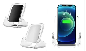 Chargeur Vertical Led Support de Charge Sans Fil Compatible pour iPhone & Smartphone - Photo 1 sur 7