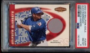 2002 Upper Deck Ballpark Idols ALEX RODRIGUEZ #USAR Uniform Sluggers Patch PSA 8 - Picture 1 of 2