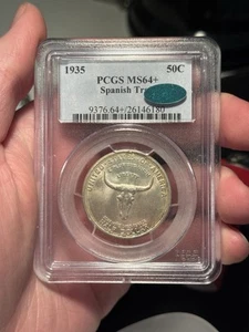 1935 Spanish Trail Commemorative Half Dollar PCGS MS64+ CAC - Picture 1 of 2