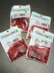 Lot of 4 Never Opened RED CRAFTING SEQUINS = 2 different sizes - Picture 1 of 5
