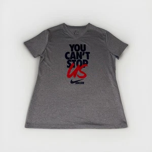Girl's Youth Nike Dri-Fit V-Neck "You Can't Stop US" Soccer Shirt Size XL - Picture 1 of 6
