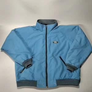 Vtg L.L. Bean Blue Full Zip Windbreaker Jacket Mens Size Large - Picture 1 of 12