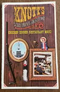 Vtg 1960’s Knotts Berry Farm CA Chicken Dinner Restaurant Menu Ghost Town - Picture 1 of 3