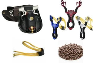 Slingshot Catapult Set Alloy Handle powerful Outdoor Game Hunting New Ammo UK - Picture 1 of 16