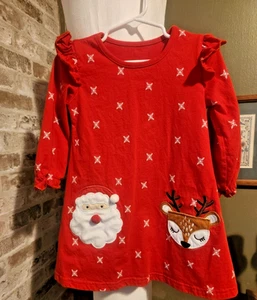 Weihnachtskleid Kleinkind 2T-3T Festtagskleid Langarm - Bild 1 von 3
