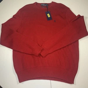 Polo Ralph Lauren Long Sleeve Size XL Red Pima Cotton Crewneck Pony Classic NWT - Picture 1 of 6
