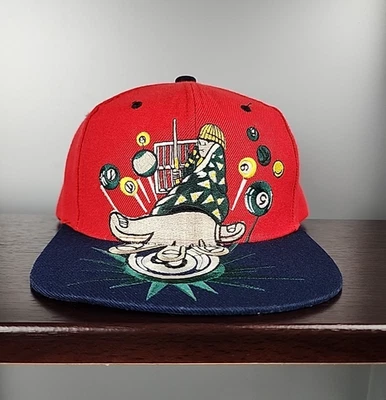 De Colección Billar Piscina Bordado SnapBack Sombrero 8 Bolas Grunge Y2k Rojo Homies Negro Foto 1 de 4