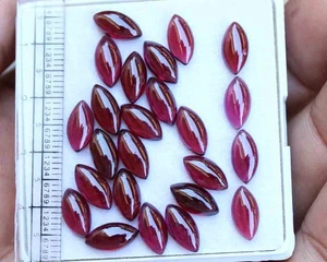 34,60 ct 24 Stck. 5*10 mm Natürlicher Rosa Rot Granat Marquise Cabochon Lose Edelstein - Bild 1 von 4