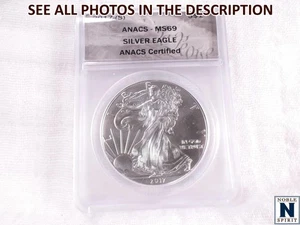 NobleSpirit (ME) 2017 S Eagle Silver Dollar ANACS MS69 - Picture 1 of 4