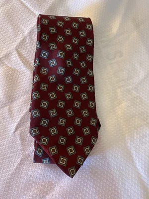 Corbata para hombre Brandini patrón geométrico multicolor 57-60 pulgadas seda Foto 1 de 3