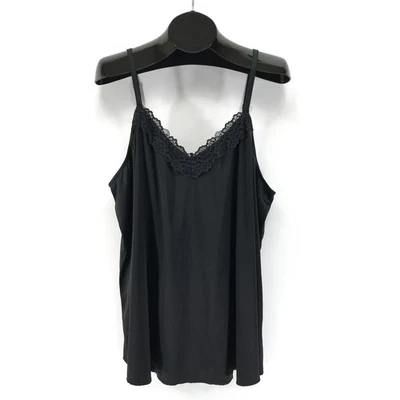 Torrid Dream Satin Lace Trim Sleeveless Sleep Cami Women's Plus Size 3/3X Black - Image 1 of 4