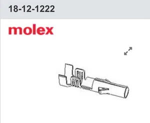 100 pcs Molex Incorporated 18-12-1222 CONNECTOR BRASS TERMINAL FEMALE 16-18AWG - Picture 1 of 3