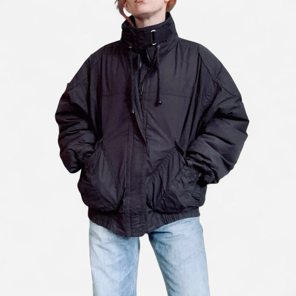 VTG Women Oversized Boxy Down Feather Puffer Tactical Utility Gorp warm coat L - Image 1 of 4