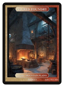 Sacred Foundry Shock land Givememana Tokens Series 2 Magic the Gathering MTG - Picture 1 of 2