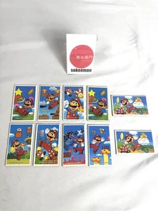 "Juego de 10" 1985 Nintendo Super Mario Bros. Menko Tarjeta De Colección Retro Súper Rara - Imagen 1 de 8