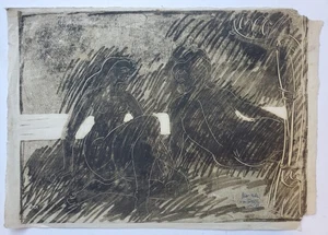 Grafik Print Monotypie Weibliche Akte Rudolf Rothe Signiert 1970 Nachlass - Bild 1 von 9