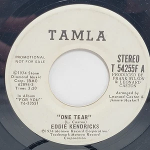 Eddie Kendricks One Tear mono promo 7" 45rpm EX Vinyl Soul Record 45 - Imagen 1 de 2