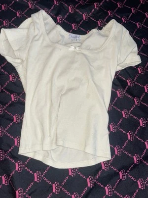 Raro Vintage Amarillo Encaje Fuera del Hombro Coqueta Bebé Muñeca Arco Cuerpo Línea Top Foto 1 de 3