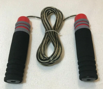 Springseil mit Softgriffen Spring Seil Hüpfseil für Erwachsene Kinder Seil 265cm - Bild 1 von 4