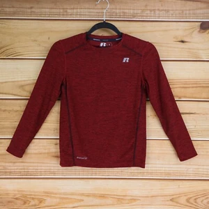 Russell Active Tshirt Boys Size M red Heathered Polyester Blend Dri-Power 360 - Picture 1 of 6
