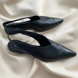 Jil Sander Pointed Toe Flat Slingbacks in Black, size 36 - Picture 1 of 11
