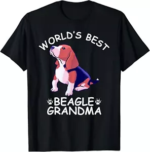 World_s Best Beagle Grandma Funny Granddog Dog Lover Cute Gift Unisex T-Shirt - Picture 1 of 4