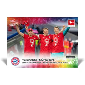 2021 Topps Now Bundesliga #182 FC Bayern campeón alemán noveno título PR 462 - Imagen 1 de 2