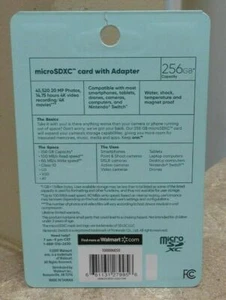 Onn 256GB MicroSDXC Memory Card with Adapter - Brand New Sealed - Picture 1 of 2