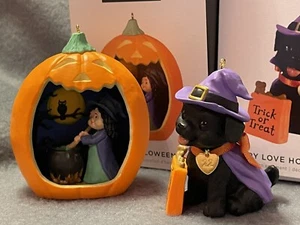 Hallmark 2022 Happy Halloween & Puppy Love Happy Howl-O-Ween decorazioni natalizie - Foto 1 di 23