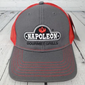 Napoleon Gourmet Grills Hat Red Gray Trucker Snapback Embroidered Cap NWT - Picture 1 of 7