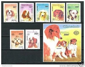 VIETNAM puppy Dog Domestic Animals s/s + 7v imperf Used FULL SET - Picture 1 of 1