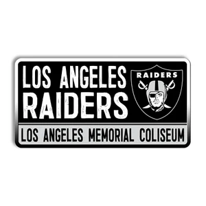 Letrero de metal Los Angeles Raiders de colección Las Vegas Raiders letrero de estadio local - Imagen 1 de 9