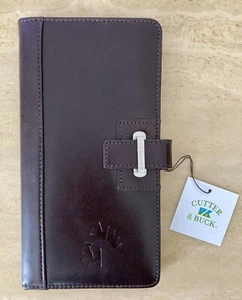 Portafoglio da viaggio in pelle classico americano Cutter & Buck nuovo con etichette organizer - Foto 1 di 10
