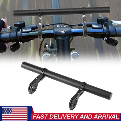 Soporte extensor de extensión de manillar doble de aleación de aluminio para bicicleta 30CM Foto 1 de 4