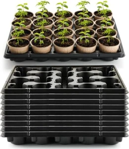 New-20 Cell Plant Trays for Carrying 3 inch Round Nursery Pots, Sturdy Plastic T - Picture 1 of 5