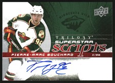 2008-09 Upper Deck Trilogy Superstar Scripts #SSPM Pierre-Marc Bouchard Auto