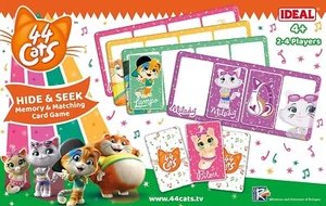 44 Cats Hide And Seek Memory Matching Card Game Childrens Fun Boys Girls family - Picture 1 of 5