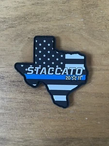 Staccato Texas USA Flag Thin Blue Line Shot Show 2024 Morale Patch Free Shipping - Picture 1 of 1