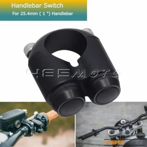 2-Button Turn Signals Switch For Harley Chopper Cafe Racer 1" Handlebar M-Switch - Picture 1 of 9
