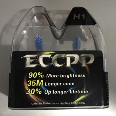 2pcs H1 White Xenon HID Halogen Headlight Bulbs High Low Beam Light 100W 6000K - Image 1 of 4